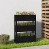 Image de vidaXL Jardinière Noir 77x25x104,5 cm Bois massif de pin 823938