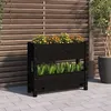 Image de vidaXL Jardinière Noir 77x25x66 cm Bois massif de pin 823945