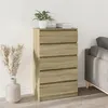 Image de Commode Chêne sonoma 60x36x103 cm Bois d ingénierie