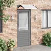 Image de Auvent de porte Noir et transparent 80x75 cm Polycarbonate