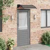 Image de Auvent de porte Noir 80x75 cm Polycarbonate