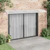 Image de vidaXL Deurluifel 400x100 cm polycarbonaat grijs153601