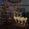 Image de vidaXL 3x Décorations de Noël de Renne Ornement de Noël Rennes Lumineux Décoration de Fête Maison Intérieur Acrylique 120 cm Multicolore