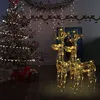 Image de vidaXL 2x Décorations de Noël de Renne Ornement de Noël Rennes Lumineux Décoration de Fête Maison Jardin Intérieur 60x16x100 3154369