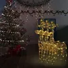 Image de vidaXL 3x Décorations de Noël de Renne Ornement de Noël Rennes Lumineux Décoration de Fête Maison Jardin Intérieur 60x16x100 3154370