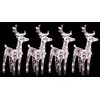 Image de vidaXL Kerstrendieren 4 st 160 LED's acryl warmwit3154252
