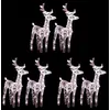 Image de vidaXL 6x Rennes de Noël 240 LED Décoration de Noël Rennes Illuminés Décoration de Vacances Ornement de Fête Jardin Extérieur Blanc Chaud Acrylique