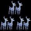 Image de vidaXL 6x Rennes de Noël 240 LED Décoration de Noël Rennes Illuminés Décoration de Vacances Ornement de Fête Jardin 3154256