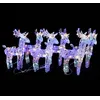 Image de vidaXL 6x Rennes de Noël 240 LED Décoration de Noël Rennes Illuminés Décoration de Vacances Ornement de Fête Jardin Extérieur Multicolore Acrylique