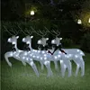 Image de vidaXL 4x Rennes de Noël Décoration de Noël Rennes Illuminés Décoration de Vacances Ornement de Fête Jardin Extérieur Blanc 80 LED