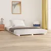 Image de Cadre de lit sans matelas blanc 140x200 cm bois de pin massif