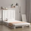 Image de vidaXL Hoofdbord wandmontage 96x3x91,5 cm massief grenenhout wit824674
