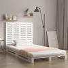 Image de vidaXL Hoofdbord wandmontage 81x3x91,5 cm massief grenenhout wit824694