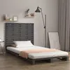 Image de vidaXL Hoofdbord wandmontage 81x3x91,5 cm massief grenenhout grijs824695