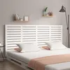 Image de Tête de lit murale Blanc 166x3x91,5 cm Bois massif de pin