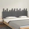 Image de vidaXL Hoofdbord wandmontage 204x3x80 cm massief grenenhout grijs824780