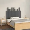 Image de vidaXL Hoofdbord wandmontage 95,5x3x80 cm massief grenenhout grijs824785
