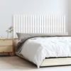 Image de vidaXL Wandhoofdbord 147x3x60 cm massief grenenhout wit824844