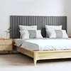 Image de vidaXL Wandhoofdbord 166x3x60 cm massief grenenhout grijs824860