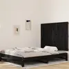 Image de vidaXL Wandhoofdbord 127,5x3x90 cm massief grenenhout zwart824892