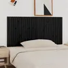 Image de vidaXL Wandhoofdbord 185x3x90 cm massief grenenhout zwart824917