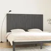 Image de vidaXL Hoofdbord wandmontage 204x3x110 cm massief grenenhout grijs824930