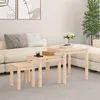 Image de vidaXL Tafeltjesset 3 st massief grenenhout824973
