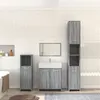 Image de Ensemble de meubles de salle de bain 4 pcs Sonoma gris