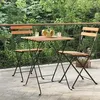 Image de vidaXL Table de bistro pliante 55x54x71cm Bois de teck solide et acier 319978
