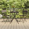 Image de vidaXL Chaises de bistrot pliantes lot de 2 Résine tressée et acier319987
