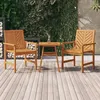 Image de Chaises à manger de jardin lot de 2 bois massif d acacia