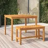 Image de Table a manger fixe sans tiroir 4 personnes en bois massif 90 x 90 x 74 cm