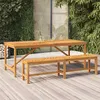 Image de Table a manger fixe sans tiroir 1 personnes carre en Bois massif L 200 cm