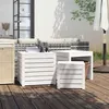 Image de vidaXL Ensemble de boîtes de jardin 3 pcs blanc bois de pin massif 823956