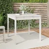 Image de vidaXL Table de jardin blanc 82,5x82,5x76 cm bois massif de pin 823963
