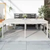 Image de vidaXL Table de jardin blanc 203,5x100x76 cm bois massif de pin 823984