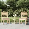 Image de Lot de 2 chaise vidaxl exterieur non pliable en bois massif H. 91.5 cm