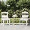 Image de Lot de 2 chaise vidaxl exterieur empilable non pliable en bois massif H. 91.5 cm