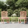 Image de Lot de 2 chaise vidaxl exterieur non pliable H. 91.5 cm en bois massif