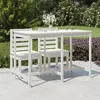 Image de vidaXL Table de jardin blanc 159,5x82,5x110 cm bois massif de pin 824096