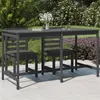 Image de Table de jardin gris 203,5x90x110 cm bois massif de pin