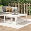 Image de vidaXL Table de jardin blanc 121x82,5x45 cm bois massif de pin 824149