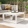 Image de vidaXL Table de jardin blanc 82,5x82,5x45 cm bois massif de pin 824142