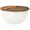 Image de vidaXL Table Basse, Table d'Appoint avec Rangement, Bout de Canapé, Meuble Salle de Séjour Salon, Industriel, Blanc Bois de 351754