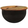 Image de vidaXL Table Basse, Table d'Appoint avec Rangement, Bout de Canapé, Meuble Salle de Séjour Salon, Industriel, Noir Bois de 351755