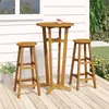Image de vidaXL Ensemble de Bar 3 pcs, Table et Chaises de Bistrot, Meubles d'Extérieur Jardin Terrasse Patio Arrière-Cour, Bois 319699