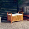 Image de Banc de rangement de jardin avec coussin 91 cm Bois d acacia
