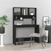 Image de vidaXL Bureau avec étagères Noir 102x45x148 cm Bois d'ingénierie