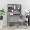 Image de vidaXL Bureau avec étagères Sonoma gris 102x45x148cm Bois d'ingénierie