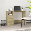 Image de vidaXL Bureau avec tiroirs Chêne sonoma 102x50x76 cm Bois d'ingénierie